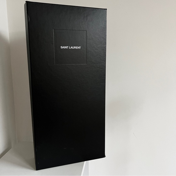 Saint Laurent black suede cut out cage Joplin 105 knee high boots - Picture 14 of 16